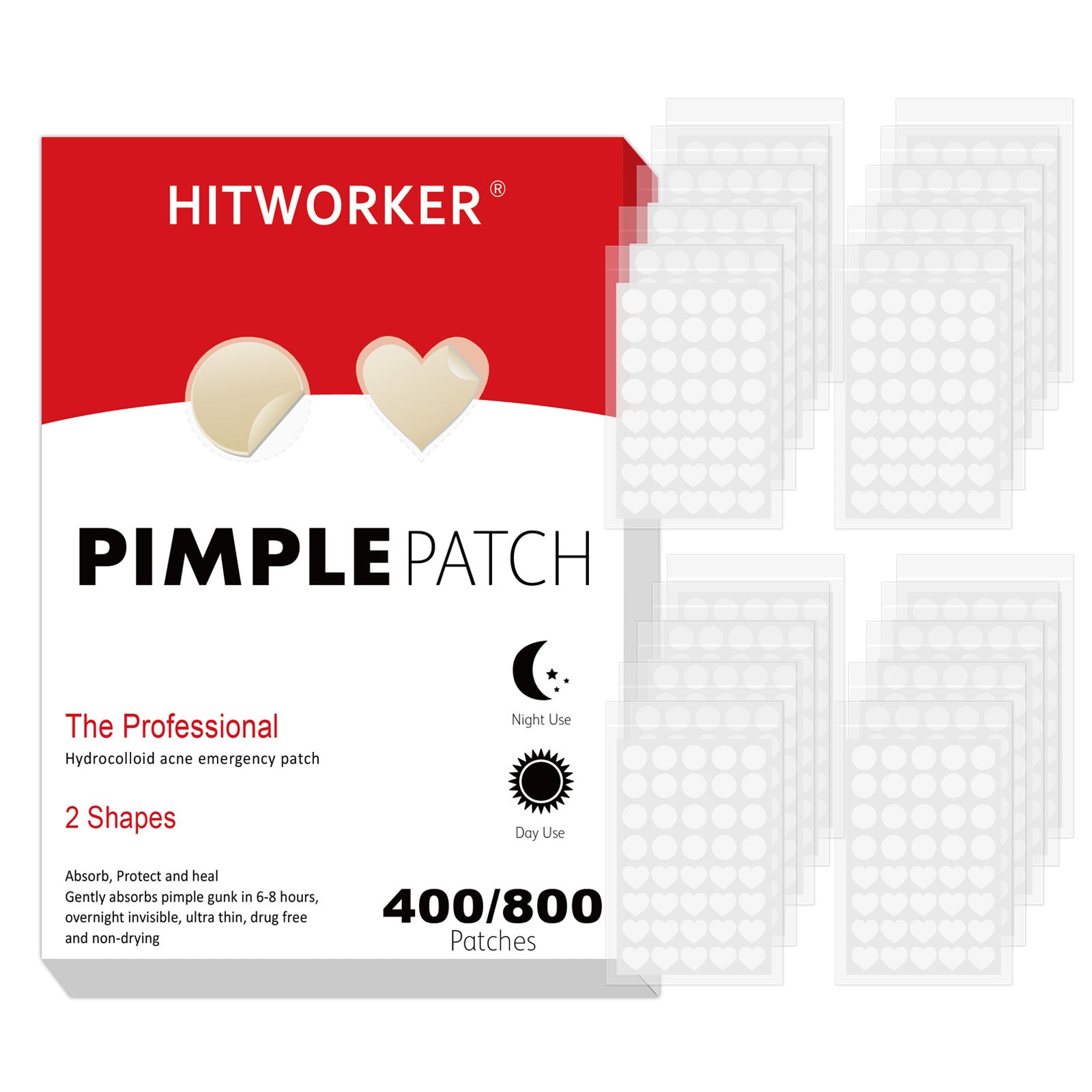 Acne Patches Hydrocolloid Treatment Pimple Patch - Pack of 400/800 patches